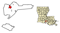 Iberia Parish Louisiana Incorporated and Unincorporated areas New Iberia Highlighted